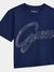 Guess Girls Secret Blue Embellished Regular Fit T-Shirt