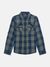 Guess Boys Indigo & Green Checks Regular Fit Shirt