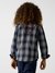 Guess Boys Blue Double Check Checks Regular Fit Shirt