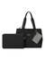 Women Black Solid Ralphie Medium Carryall Tote Bag With Inner Bag & Pouch