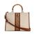 Guess Women's Brown Cotton Polyester Blend Solid Handbag