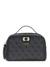 Coal Logo Monogram Polyurethane Orlina Double Zip Cosmetic Case