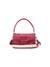Red Textured Jarson Flap Crossbody Bag