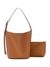 Brown Solid Meridian Bucket Shoulder Bag