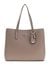Dark Taupe Solid Zipper Meridian Tote Bag