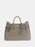 Dark Taupe Solid Zipper Yesba Girlfriend Satchel Bag