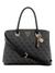 Guess Polyurethane Grey Printed Women Noelle Girlfriend Satchel Bag