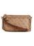 Guess Women's Brown Polyurethane Printed Mini Crossbody Bag