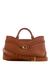 Cognac Textured Dea Girlfriend Satchel Bag