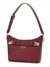 Burgundy Solid Gregoria Top Zip Shoulder Bag