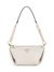 Ivory Solid Meridian Top Zip Shoulder Bag