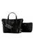 Guess Women Black Solid Tote Bag with Magnetic Button Closure