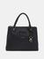 Guess Women Black Textured Adjustable Detachable Strap Satchel Bag