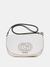 Guess Women Off White Textured Adjustable Shoulder Strap Crossbody Bag