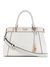 Guess White Solid Anadela 3 Comp Satchel Bag
