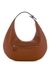 Cognac Solid Zipper Evie Hobo Bag