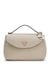 Light Taupe Solid Magnet Evie Top Handle Flap Satchel Bag