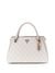Guess White Logo Printed Noelle Luxury Satchel Bag
