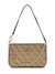 Guess Brown Printed Noelle Mini Top Zip Shoulder Bag