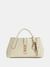 Off White Solid Zipper Brooke High Society Satchel Bag
