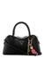 Black Solid Zipper Davina Satchel Bag