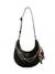 Black Solid Zipper Davina Hobo Bag