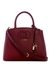 Burgundy Solid Zipper Isola 3 Compartment Satchel Bag