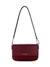 Burgundy Textured Magnetic Snap Isola Crossbody Bag