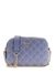 Grey Blue Quilted Zipper Giully Camera Crossbody Bag