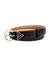 Women Black Textured Polyester Belt