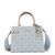 Guess Blue Self Design Salado Small Satchel Bag
