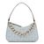 Guess Blue Self Design Junie Mini Shoulder Bag