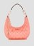 Coral Quilted Golden Rock Mini Hobo Bag