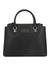 Guess Women Black Textured Satchel Bag