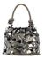 Grey Embellished Holiday Shine Top Handle Pouch
