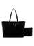 Guess Women Black Solid Top Handles Tote Bag with Inner Bag and Pouch