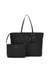 Guess Women Black Solid Top Handles Tote Bag with Inner Bag and Pouch