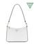 White Solid Eco Jazlynn Top Zip Shoulder Bag