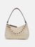 Guess Beige Textured Junie Mini Shoulder Bag