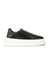 Esha Black Solid Lace-Up Sneakers