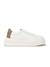 Esha White & Beige Colorblocked Lace-Up Sneakers