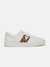 White Leopard Solid Cupsole Sneakers