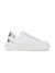Women's White Gold Textured Elbina Lace-Up Sneakers