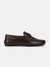 Dark Brown Solid Slip-On Driver Mocassin Shoes