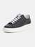 Guess Men Elba Solid Leather Lace Up Low Top Sneakers