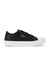 Men's Black White Solid Istria Low Lace-Up Sneakers