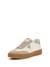 White & Beige Color-block Lace-up Sneakers