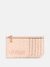 Blush Monogram Polyurethane Bowie Credit Card Case