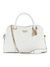 White Quilted Polyurethane Betula Satchel