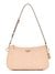 Apricot Quilted Polyurethane Betula Top Zip Shoulder Bag